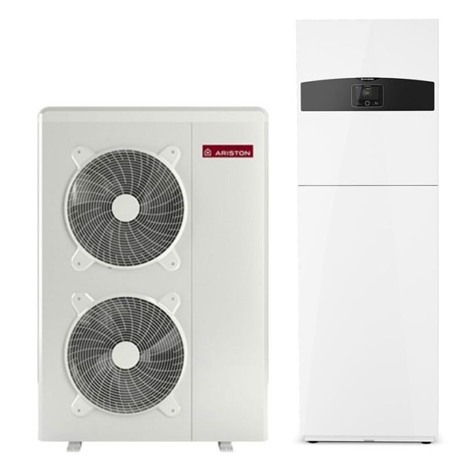 Pompa de caldura split pentru incalzire, racire si apa calda menajera cu boiler integrat Ariston Nimbus Compact 150 S NET R32 - 15kW.