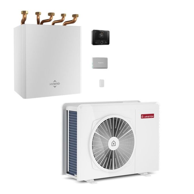 Pompa de caldura monobloc hibrid pentru incalzire si racire Ariston Nimbus M Hybrid Universal 50 NET R32 - 5kW.