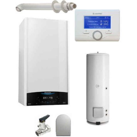 Pachet centrala termica in condensare Ariston Genus ONE System 30 kw cu boiler BC1S 300 litri