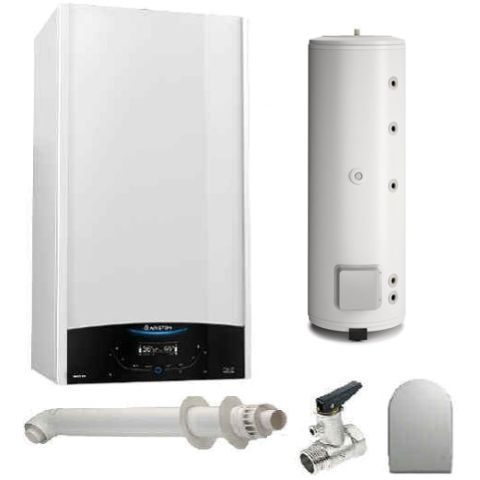 Pachet centrala termica in condensare Ariston Genus ONE System 35 kw cu boiler BC2S 200 litri