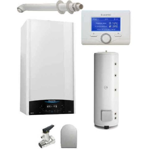 Pachet centrala termica in condensare Ariston Genus ONE System 35 kw cu boiler BC2S 300 litri