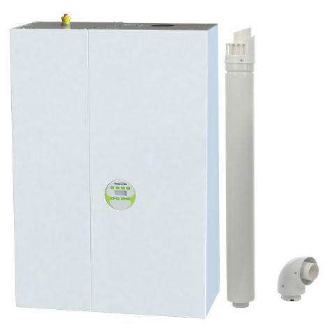 Centrala termica in condensare Motan MKDens 35 kW cu boiler din inox 40 litri, 2 ani garantie, kit evacuare inclus, termostat SENNA 270 RF cadou