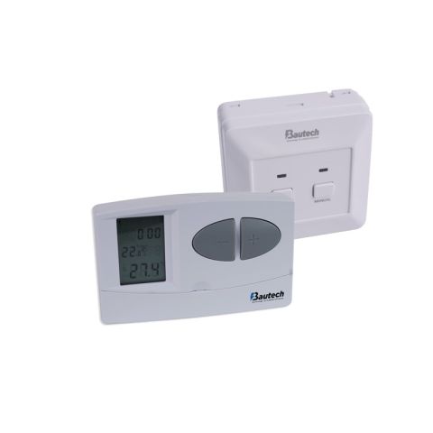Termostat de ambient fara fir Bautech Q-7W digital programabil