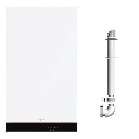 Centrala termica in condensare Viessmann Vitodens 100-W B1HF 32 kW, doar incalzire, interfata WiFI, kit de evacuare inclus