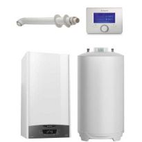 Pachet centrala termica in condensare Ariston Clas ONE System 18 kw cu boiler BCH 80 litri - centrala, boiler si kit de evacuare