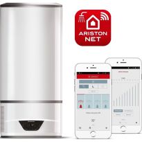 Boiler electric cu pompa de caldura ARISTON Lydos Hybrid, Wi-Fi, 100l, 1200W, alb